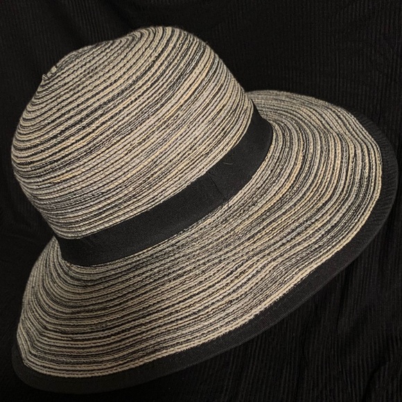 Solar Escape Woven Sun Hat Black Light Blue Cream O/S - Picture 6 of 10